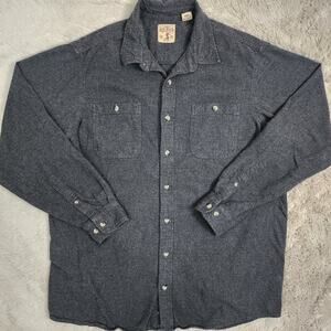 Red Head Gray Long Sleeve Button Down Flannel Shirt Size XLT Tall 100% Cotton